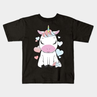 Unicorn Valentine Kids T-Shirt